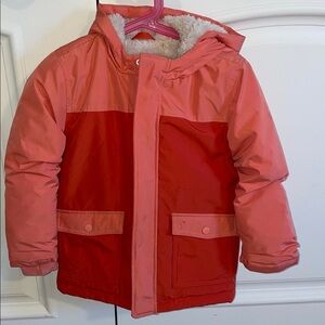 Cat & Jack Pink and Cream Fuzzy Jacket